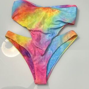 NWT Zaful Tie Die Bikini Top